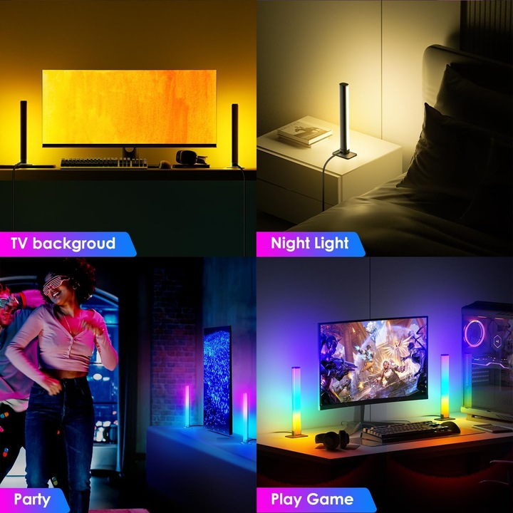 Intelligens RGB LED fénycsík, Excitat®, 16 millió szín, három vezérlési mód, dinamikus zeneszinkron mód, 213 előre beállított mód, USB interfész (adapter nem tartozék)