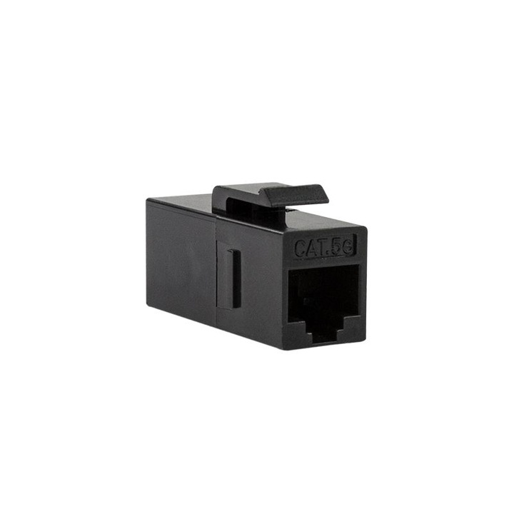Logilink Cat.5e Keystone Inline Coupler UTP 14,5mm width Black, 233765, Hálózati eszközök