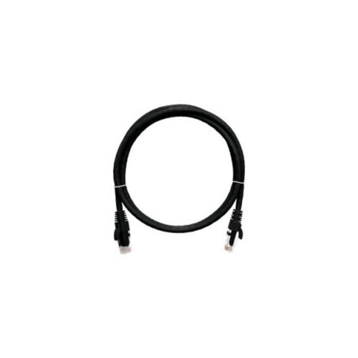 NIKOMAX CAT6 U-UTP Patch Cable 1m Black, 217025, Hálózati kábelek
