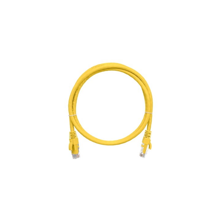 NIKOMAX CAT6 U-UTP Patch Cable 5m Yellow, 217002, Hálózati kábelek