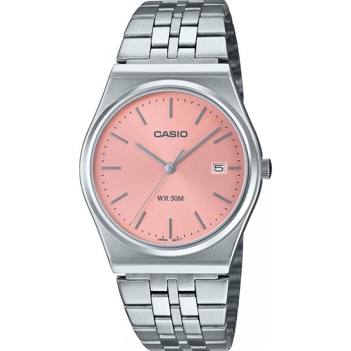 Мъжки часовник, Casio, Неръждаема стомана, Сребро
