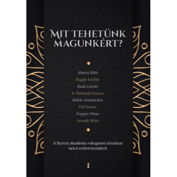 Almási Kitti, Bagdy Emőke, Buda László, F. Várkonyi Zsuzsa, Kádár Annamária, Pál Ferenc, Popper Péter, Szondy Máté: Mit tehetünk magunkért