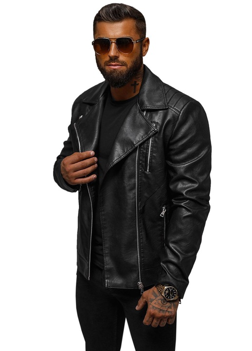 Férfi bőrkabát OZONEE JS/11Z8067