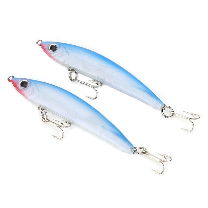 2 db-os szett, Enforose horgászcsali, kék/fehér