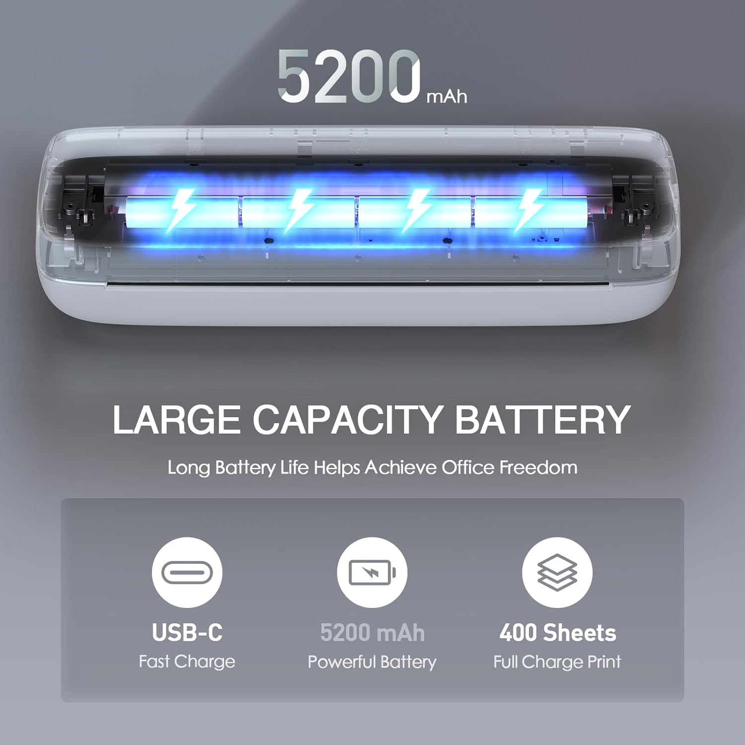Jfyu Термопринтер, JFYU, A4, преносим, Bluetooth/USB свързаност термичен ...