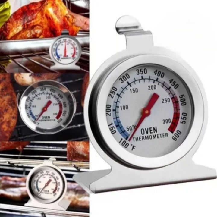 Termometru de cuptor din otel inoxidabil, usor de citit, 100-600F, 50-300C