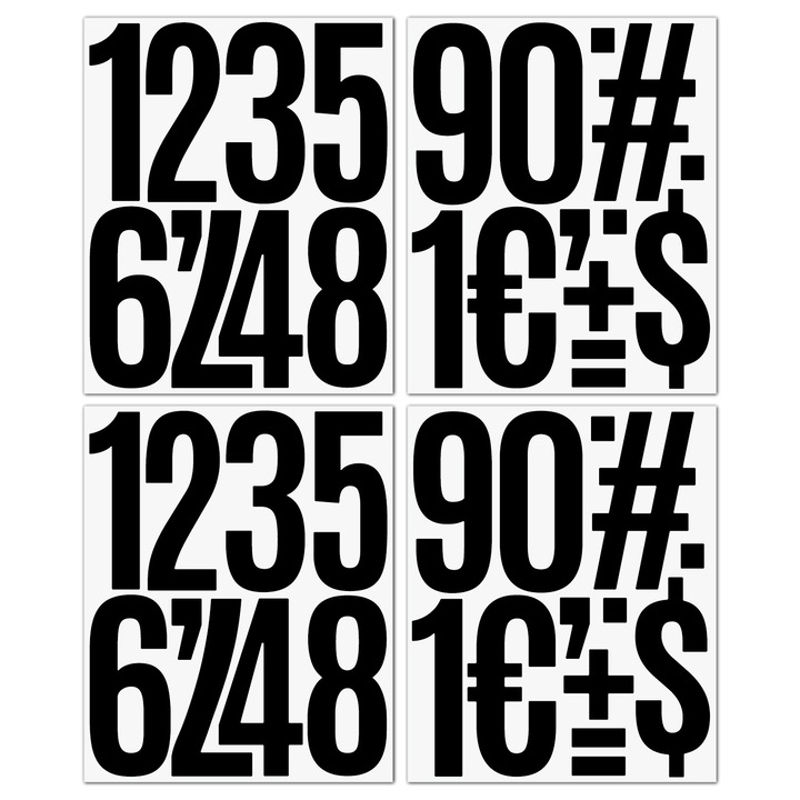 Feicaeesa декоративни стикери, цифри 12см, черен цвят, комплект за рожден ден и декорация на коли, пощенски кутии, стени