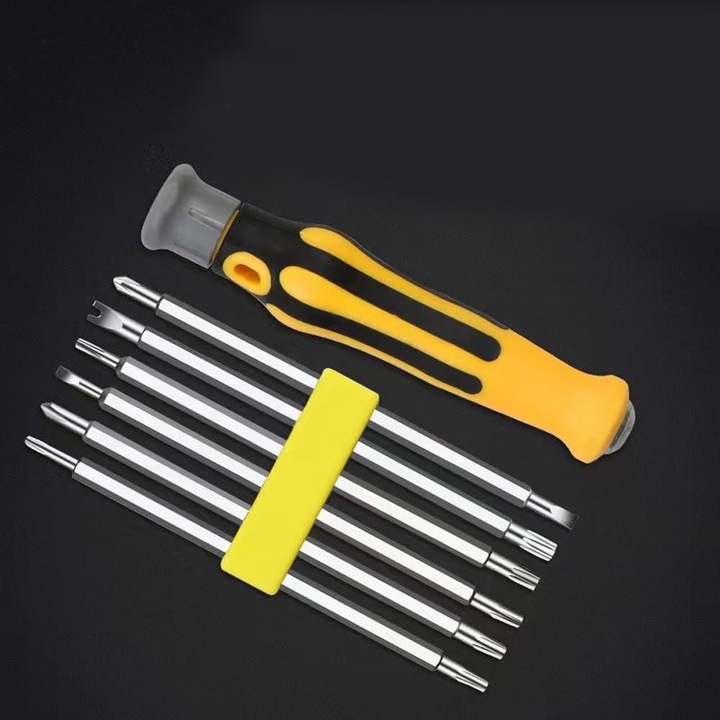 Set de surubelnite multifunctionale KUNXIUJ, 6 in 1, U, floare de prun, triunghiular, material PP + TPV