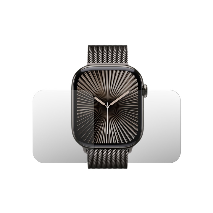 Комплект от 2X матов протектор за екран Folie24, за Apple Watch Series 10 - 46 мм, залепващ, гъвкав със саморегенерация