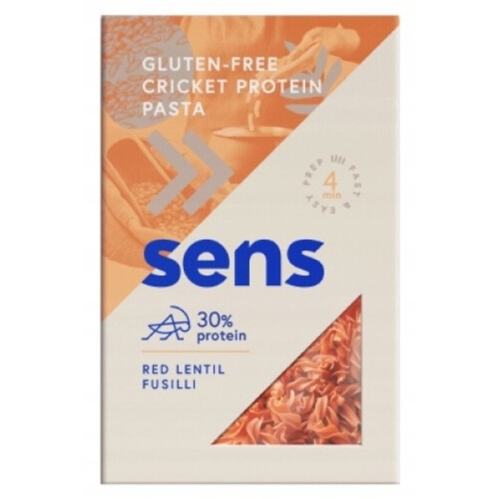 SENS FOODS - Set de paste proteice din linte rosie si greieri, 200g, 60g proteine