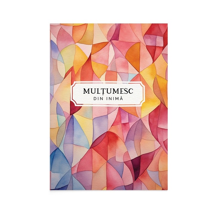 Felicitare multumire Folded Thankful Paths, Zizula Cards, 105 X 150 mm