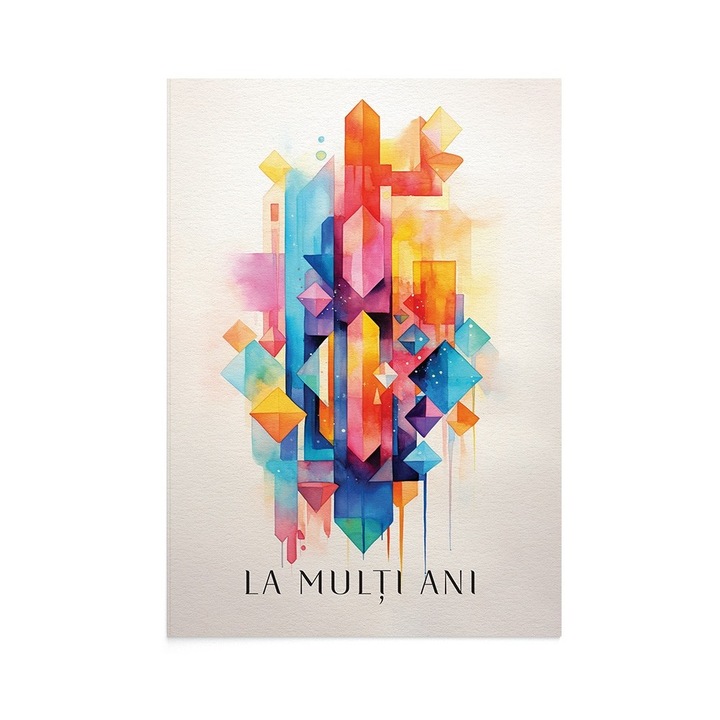 Felicitare La Multi Ani Diamond Lines, Zizula Cards, 105 X 150 mm
