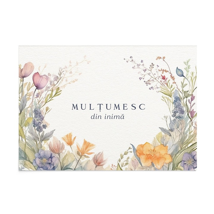 Felicitare de multumire Soft Begining Gratitude, Zizula Cards, 105 X 150 mm
