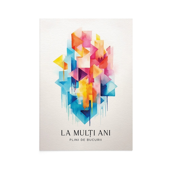 Felicitare La Multi Ani Happy Angles, Zizula Cards, 105 X 150 mm