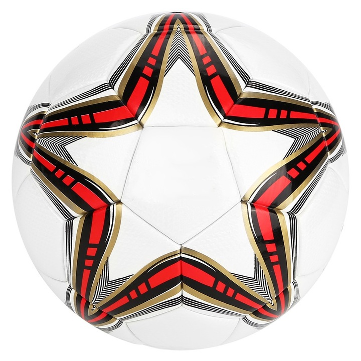 PU focilabda, longziming, 5-ös számú, tartós, rugalmas, leeresztett a szállításhoz, levegős tűvel