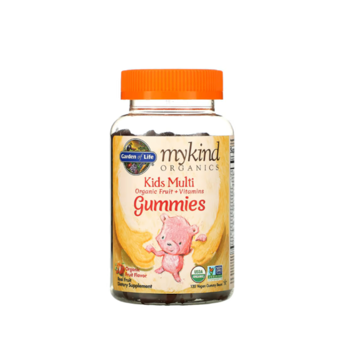 Kids Multi Organic Fruit Flavor 4+ ani 120 Vegan Gummy Bears Garden of Life