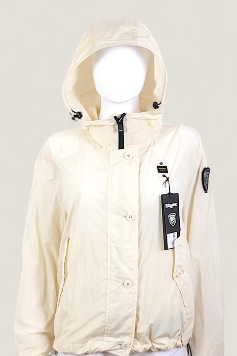 Blauer női vízálló dzseki bézs kapucnival, L-es méret