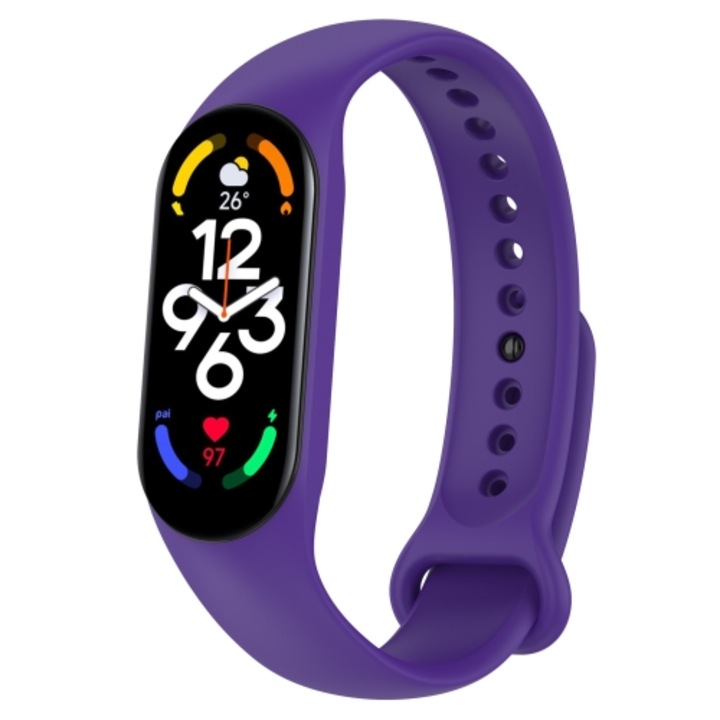 Fitness karkötő szíj Xiaomi Mi Band 5/ Mi Band 6/ Mi Band 7, csillag lila