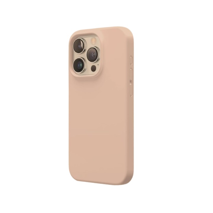Husa protectie compatibila cu iPhone 16 Pro, ultra slim, silicon Roz, interior din microfibra, PlanetPhone
