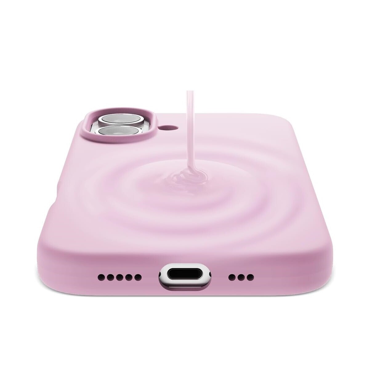 Husa protectie compatibila cu iPhone 16, ultra slim, silicon Mov, interior din microfibra, PlanetPhone