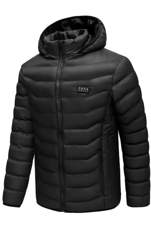 Geaca termica cu incalzire electrica in 19 zone, negru