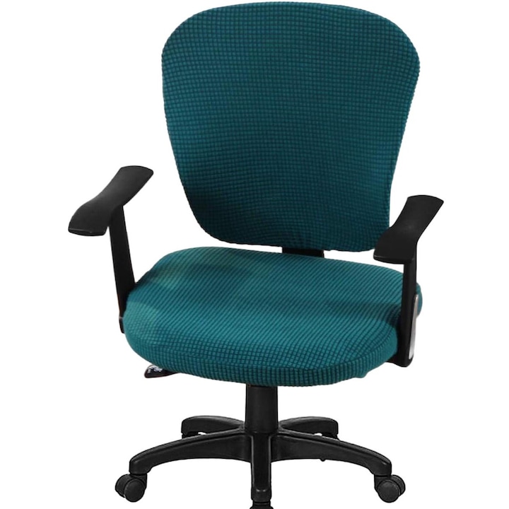 Set 2 huse pentru scaun birou, AMRINUGL, Catifea, 36x52cm/38x52cm, Verde