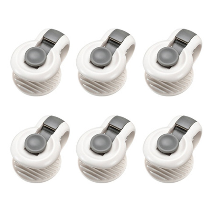 Комплект от 6 щипки за одеялото, AMRINUGL, ABS, сиви, 5.1x3x2.1cm