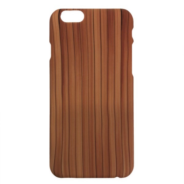 Husa compatibila cu Apple iPhone 6/6S Slim Hard Case Model Wood Bamboo