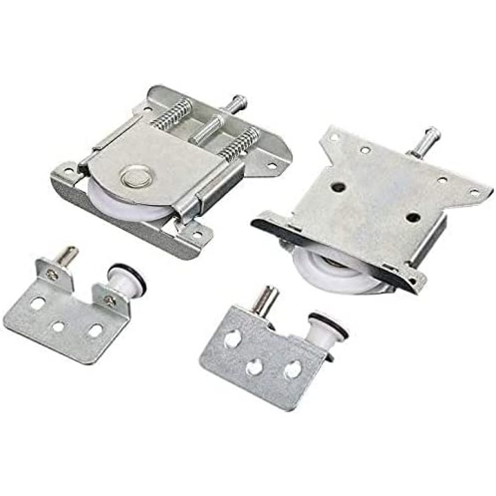 Set 2 roti pentru usi glisante, AMRINUGL, fier, argintiu