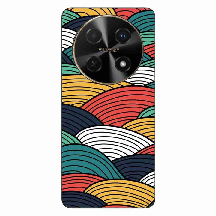 Husa compatibila cu Huawei Nova 12i Silicon Gel Tpu Model Abstract Striped Peaks