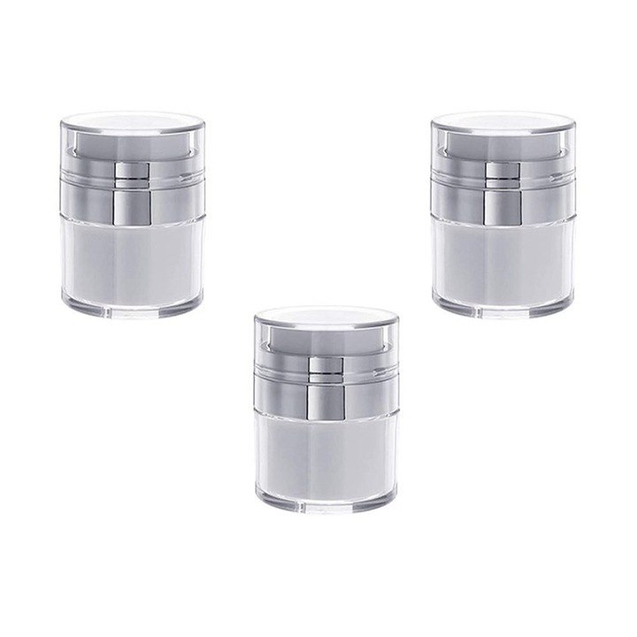 3 db airless flakon szett, HERUSI, vákuumos, 30ml