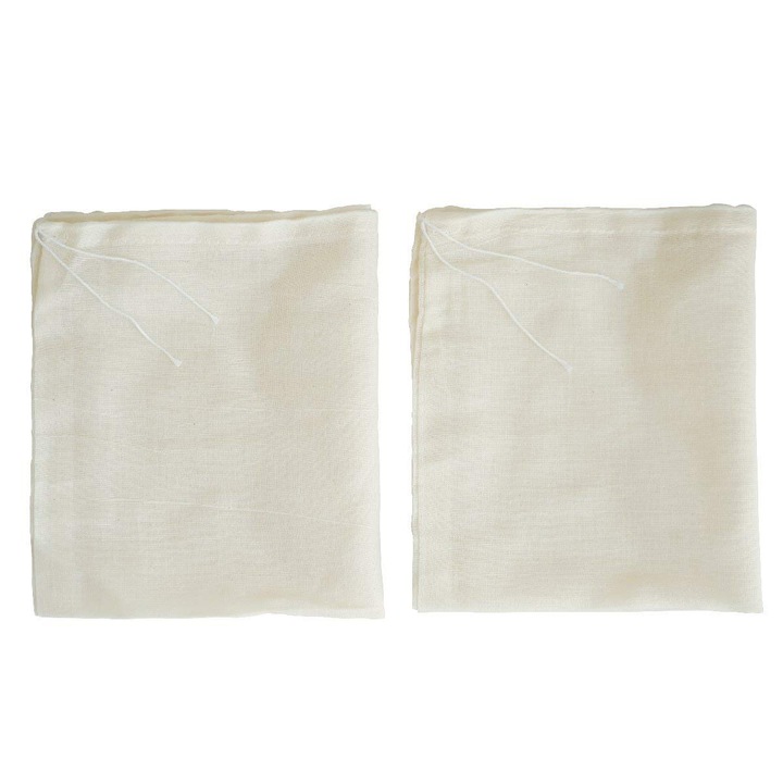 Sac pentru lapte de nuci set 2 bucati, AMRINUGL, bej, 30x40cm