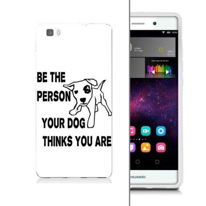 Кейс, съвместим с Huawei P8 Lite Silicone Gel Tpu Модел Be Good B&W