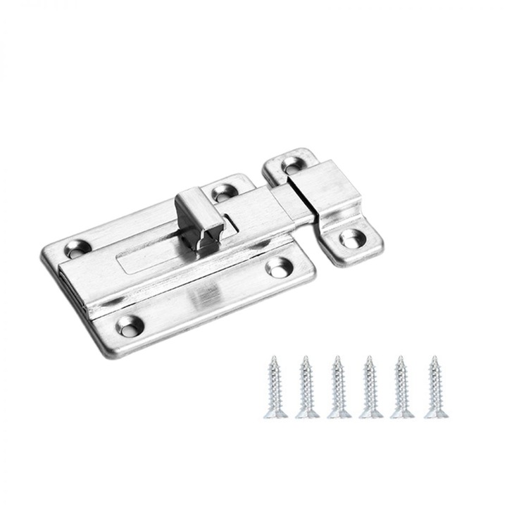 Zavor usa, AMRINUGL, otel inoxidabil, set 1 zavor + 6 suruburi, 2''/3''/4''