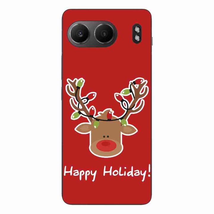 Tok kompatibilis a OnePlus Nord 4 Silicon Gel Tpu Modell Christmas Ren Happy Holiday-vel