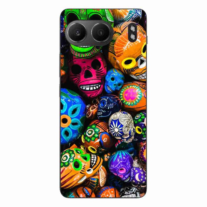 Калъф, съвместим с OnePlus Nord 4 Silicone Gel Tpu Model Halloween Colorful Skulls