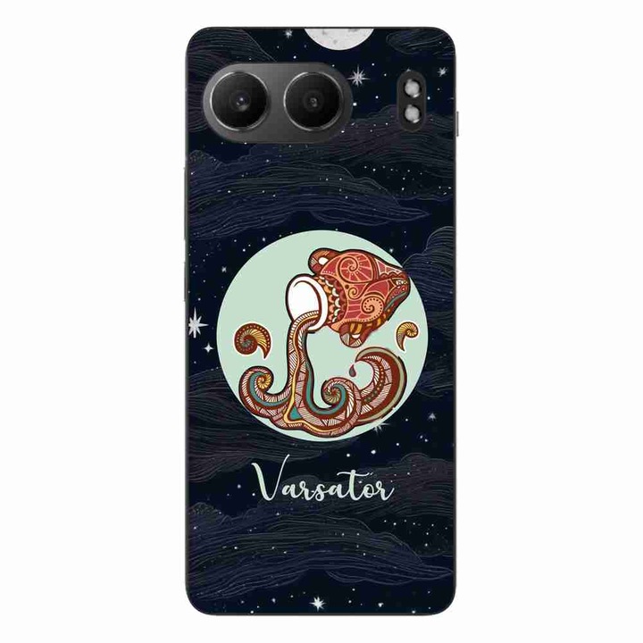 Mobiltelefon tok, kompatibilis OnePlus Nord 4, szilikon gél Tpu, Aquarius Horoscope modellel