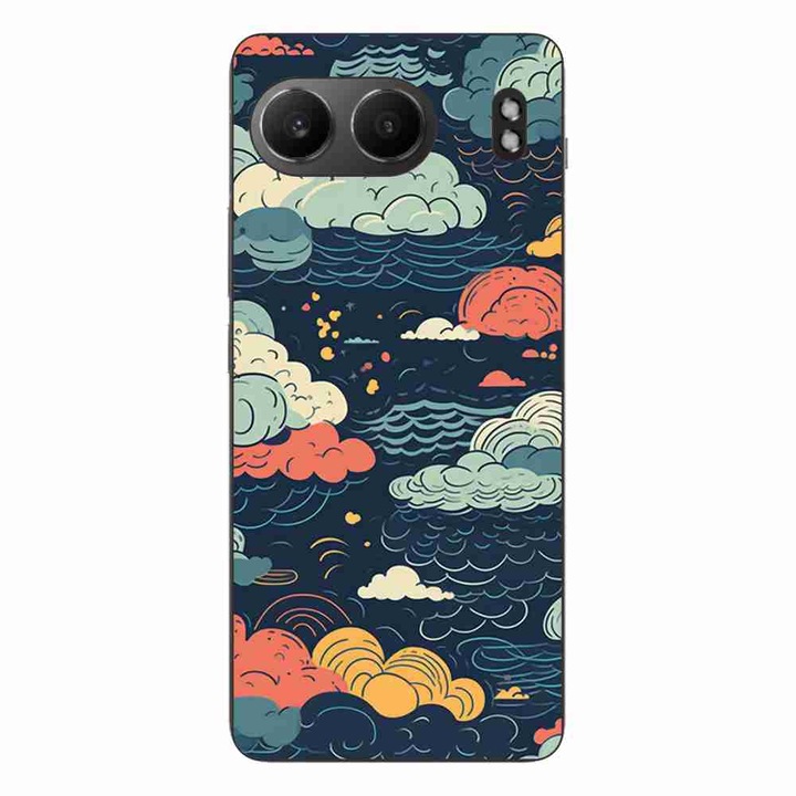 A fedél kompatibilis a OnePlus Nord 4 Silicon Gel Tpu modellel, Mystic Night Sky