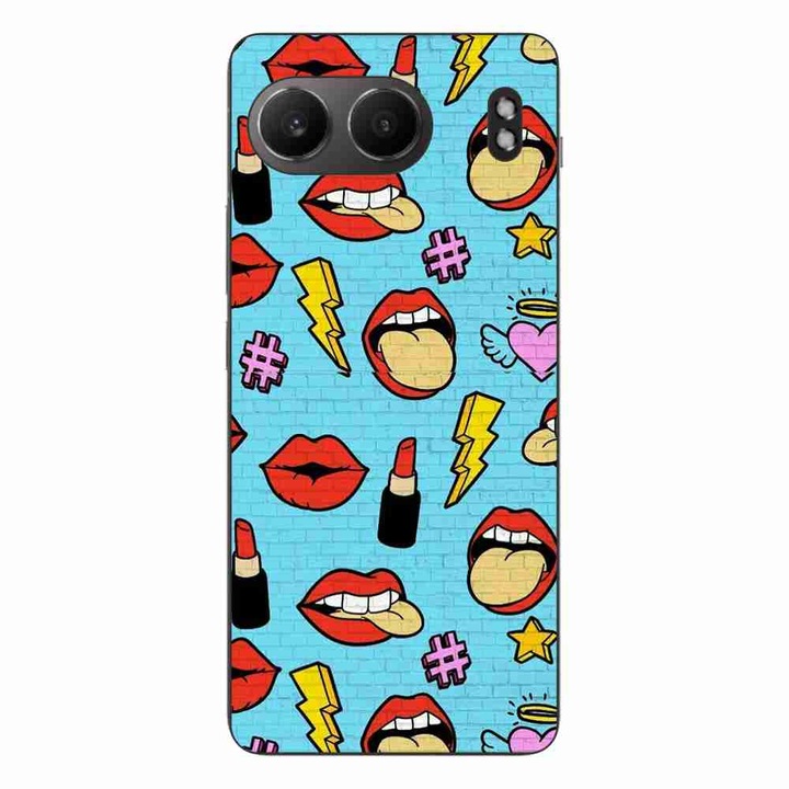 Кейс, съвместим с OnePlus Nord 4 Silicon Gel Tpu Model Pop Art Lips