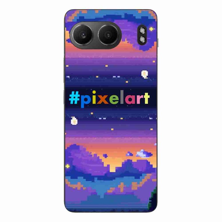A tok kompatibilis a OnePlus Nord 4 Silicon Gel Tpu Pixel Art Landscape modellel