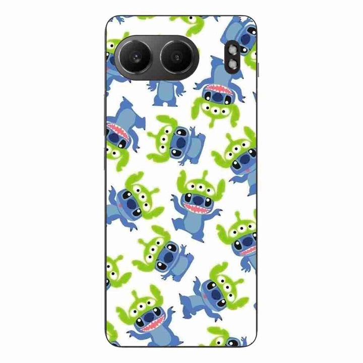 Tok kompatibilis a OnePlus Nord 4 Silicon Gel Tpu modell öltésmintával Green Alien-nel