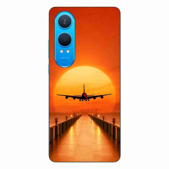 A burkolat kompatibilis a OnePlus Nord CE4 Lite Silicon Gel Tpu Model Airplane Sunset készülékkel
