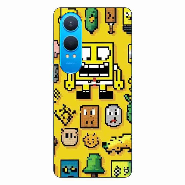 Tok kompatibilis a OnePlus Nord CE4 Lite Silicon Gel Tpu Pixel Art Spongebob modellel