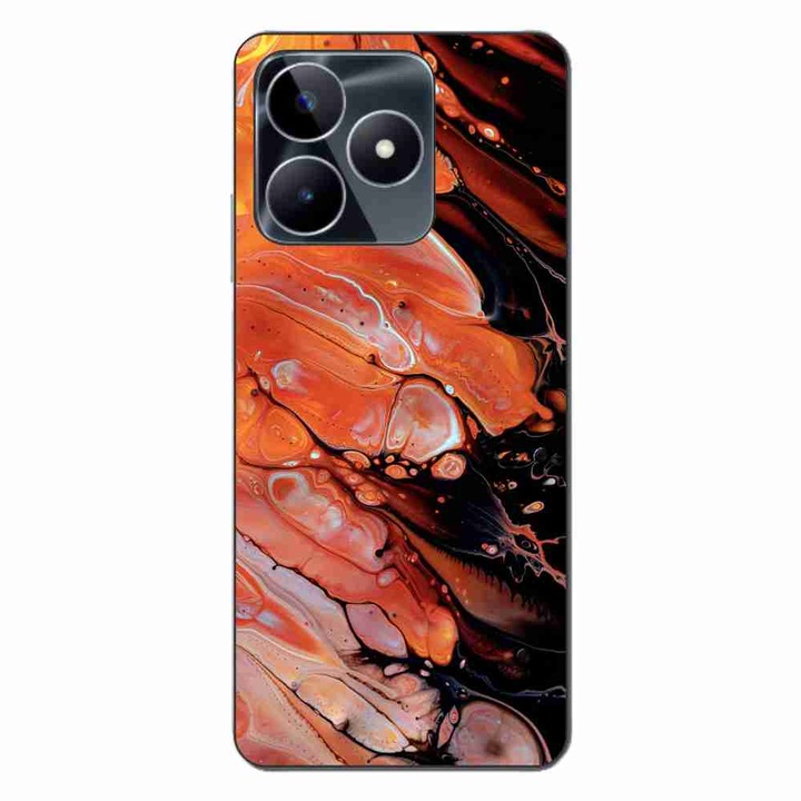 Husa compatibila cu Realme C53 Silicon Gel Tpu Model Abstract Lava Flow