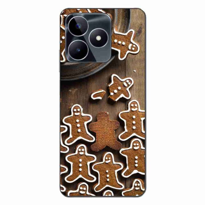 Покритие, съвместимо с Realme C53 Silicone Gel Tpu Model Sweet Cake Christmas