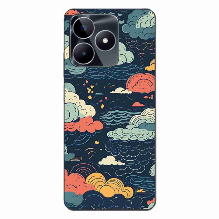 Покритие, съвместимо с модел Realme C53 Silicon Gel Tpu Mystic Night Sky