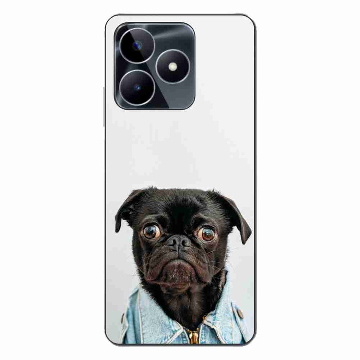 Покритие, съвместимо с модел Realme C53 Silicon Gel Tpu Pug Fashion