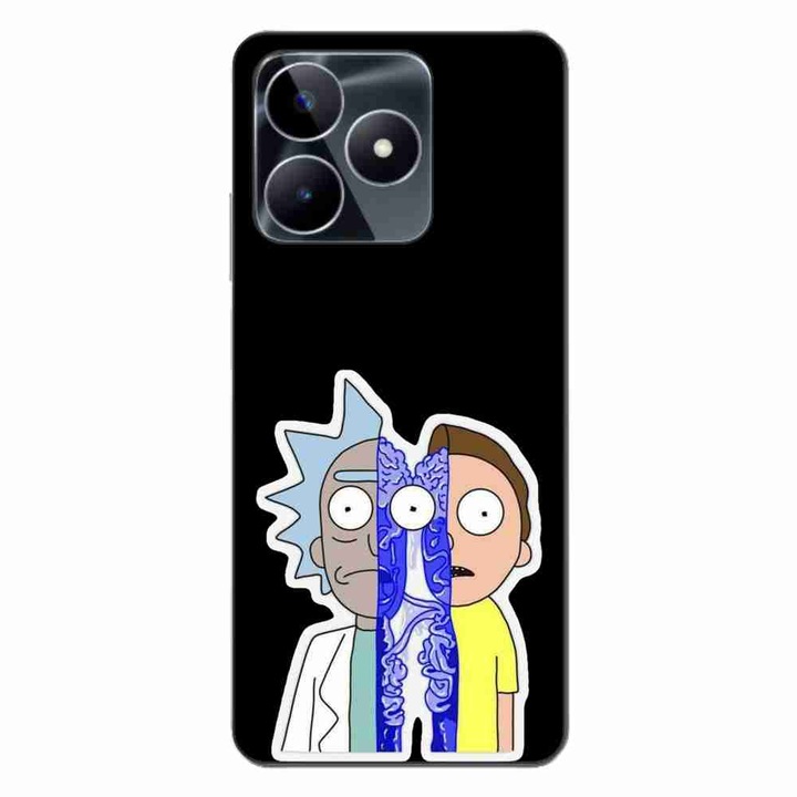 Покритие, съвместимо с Realme C53 Silicon Gel Tpu Модел Rick And Morty Connected
