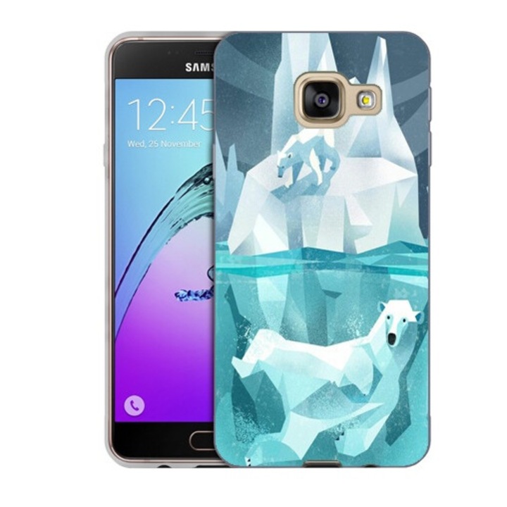 Husa compatibila cu Samsung Galaxy A3 2016 A310 Silicon Gel Tpu Model Polar Bears
