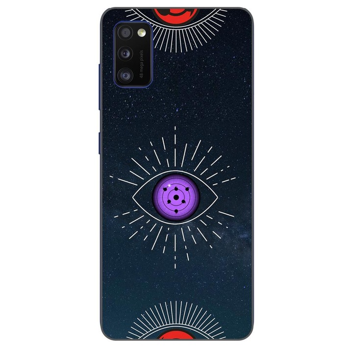 Husa compatibila cu Samsung Galaxy A41 Silicon Gel Tpu Model Tomoe Rinnegan Eye